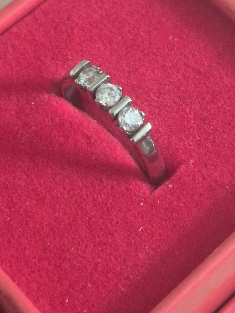 PAST ,PRESENT, AND FUTURE DIAMOND RING - Picture 2 of 6